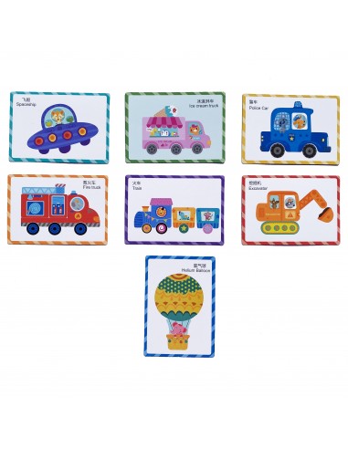 Puzzle magnetyczne pojazdy w walizce tablica