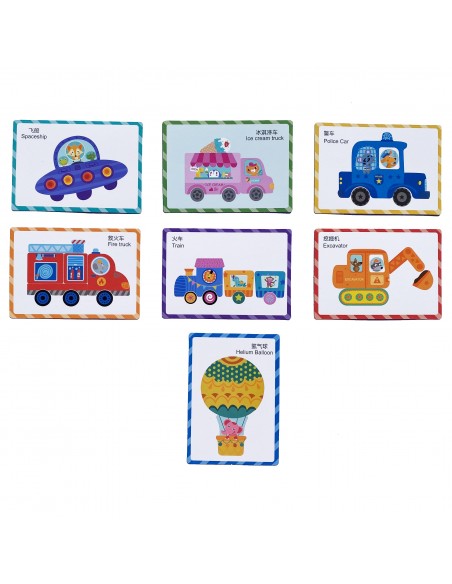 Puzzle magnetyczne pojazdy w walizce tablica