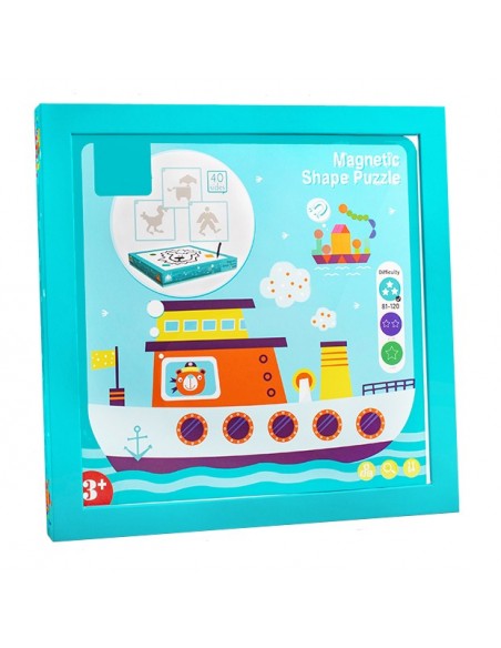 Puzzle magnetyczne kształty tablica