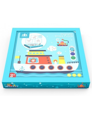 Puzzle magnetyczne kształty tablica