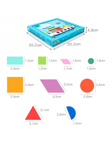 Puzzle magnetyczne kształty tablica