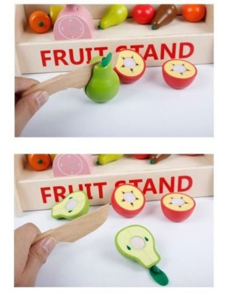 Drewniany sklep warzywniak