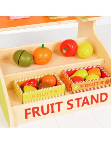 Drewniany sklep warzywniak