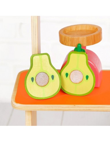 Drewniany sklep warzywniak