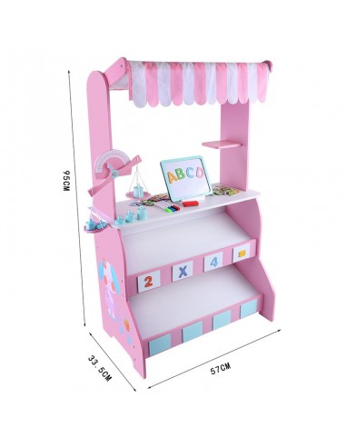 Drewniany sklep różowy