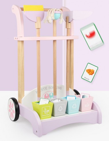 Drewniany zestaw do sprzątania