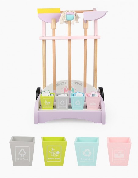 Drewniany zestaw do sprzątania