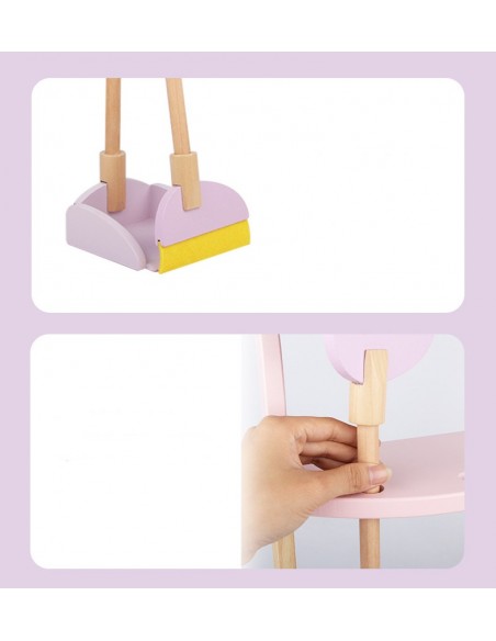 Drewniany zestaw do sprzątania