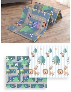 Mata dwustronna piankowa składana ulice 150x200 2