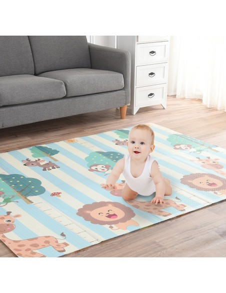 Mata dwustronna piankowa składana ulice 150x200