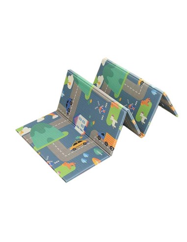 Mata dwustronna piankowa składana ulice 150x200