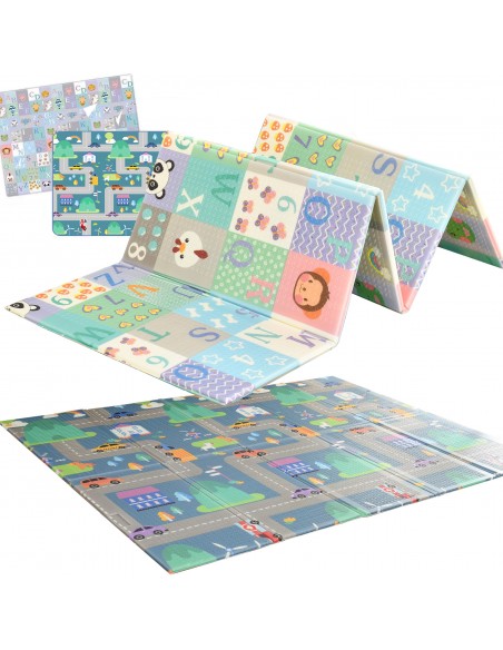 Mata dwustronna piankowa ulice / alfabet 150 x 200