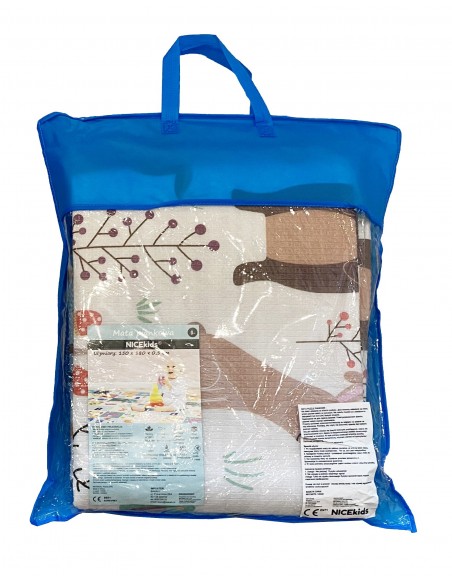 Mata piankowa termiczna dywan NICEkids zwierzątka leśne 150x180