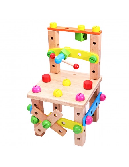 Warsztat dla dzieci drewniany narzędzia klocki