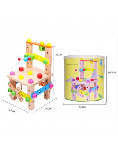 Warsztat dla dzieci drewniany narzędzia klocki