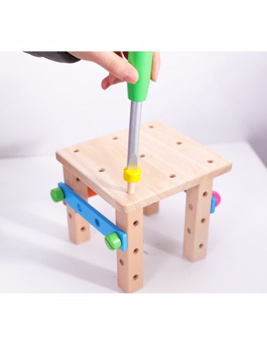 Warsztat dla dzieci drewniany narzędzia klocki
