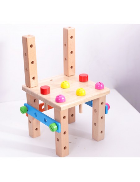 Warsztat dla dzieci drewniany narzędzia klocki