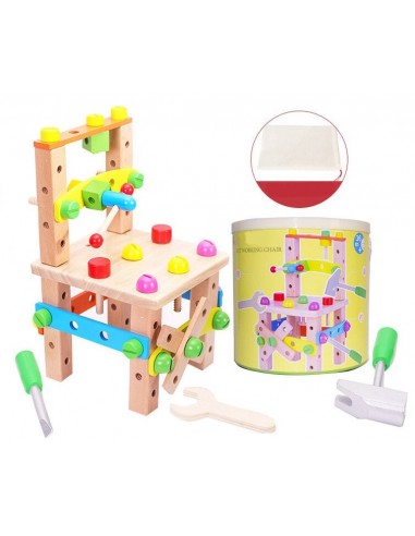 Warsztat dla dzieci drewniany narzędzia klocki