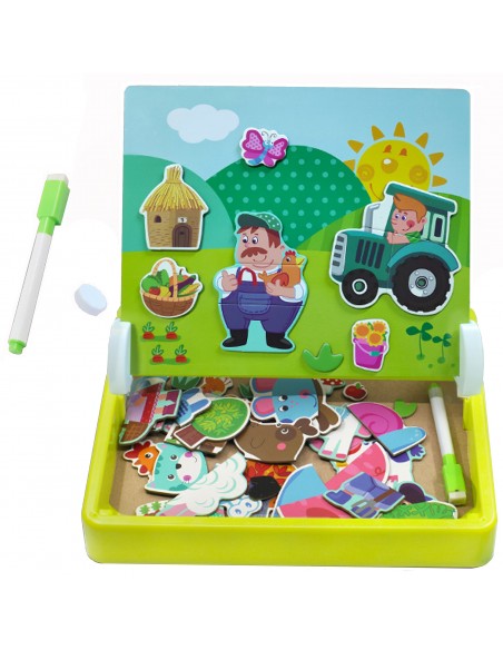 Edukacyjna tablica z magnesami farma skrzynka