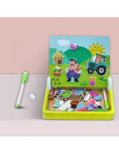 Edukacyjna tablica z magnesami farma skrzynka