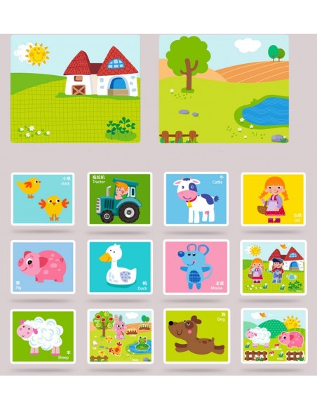 Edukacyjna tablica z magnesami farma skrzynka