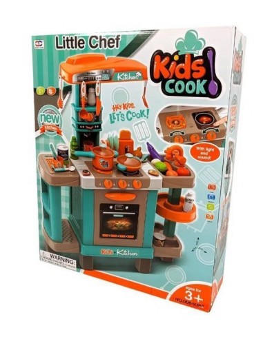 Duża kuchnia dla dzieci dźwięk światło palniki