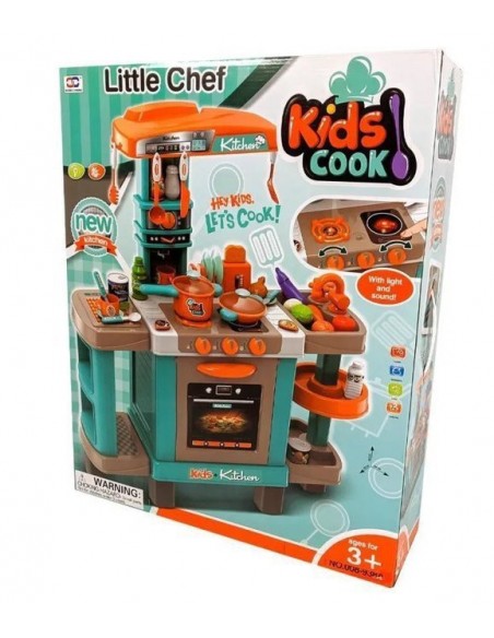 Duża kuchnia dla dzieci dźwięk światło palniki