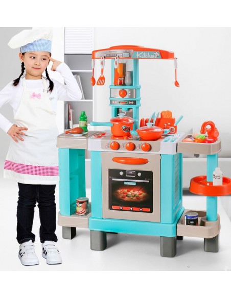 Duża kuchnia dla dzieci dźwięk światło palniki
