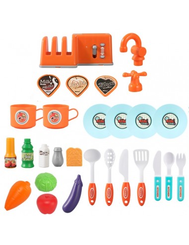 Duża kuchnia dla dzieci dźwięk światło palniki