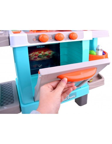 Duża kuchnia dla dzieci dźwięk światło palniki