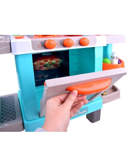 Duża kuchnia dla dzieci dźwięk światło palniki