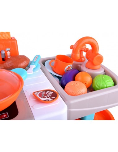 Duża kuchnia dla dzieci dźwięk światło palniki