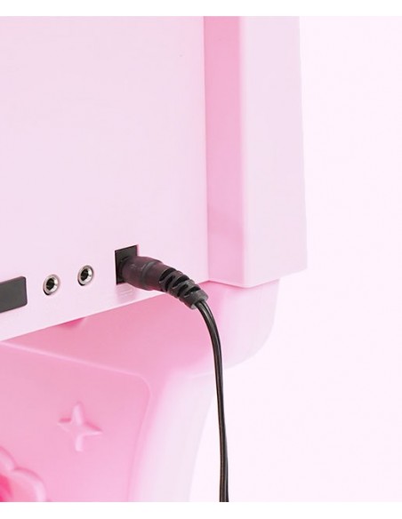 Elektroniczne Pianinko różowe z mikrofonem 