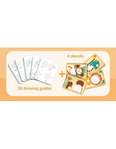 Znikopis duża tablica do rysowania + karty