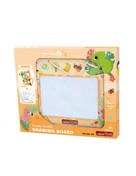 Znikopis duża tablica do rysowania + karty