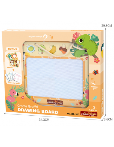 Znikopis duża tablica do rysowania + karty