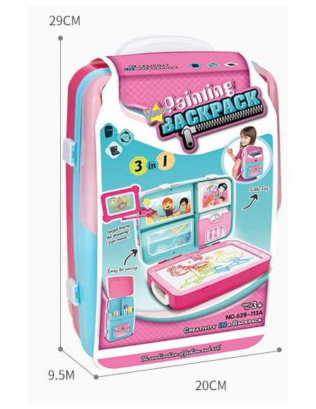 ZNIKOPIS PLECAK NIEBIESKO RÓŻOWY