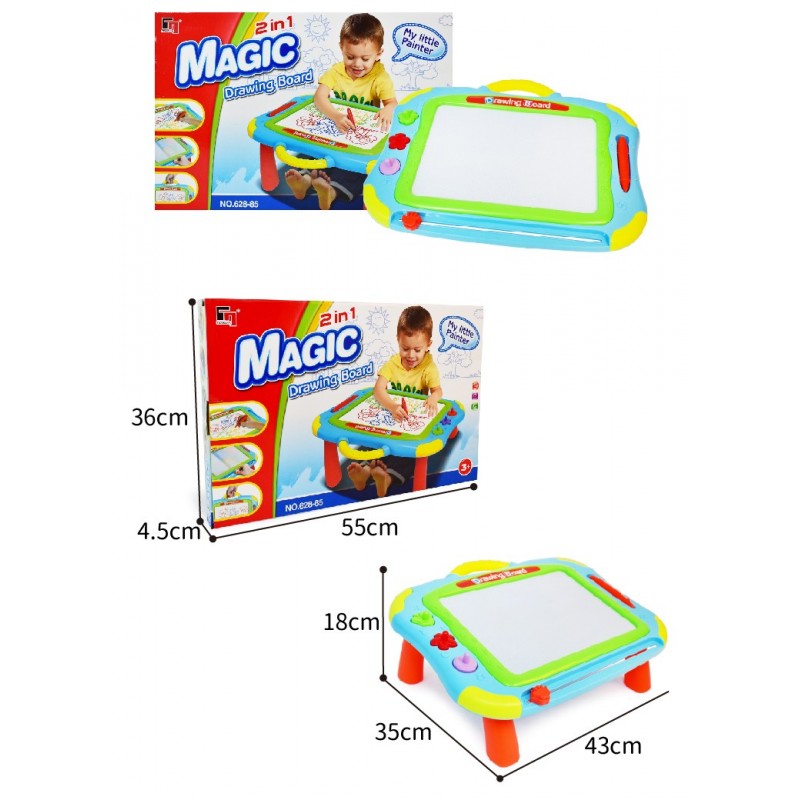 Znikopis duża tablica do rysowania 2w1 stolik 859