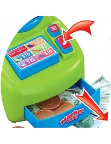 Sklep stragan kasa do zabawy w sklepik wózek