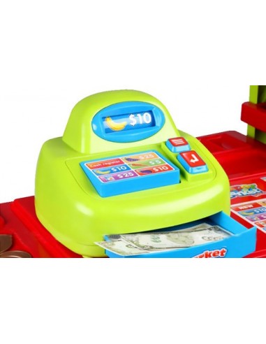 Sklep stragan kasa do zabawy w sklepik wózek