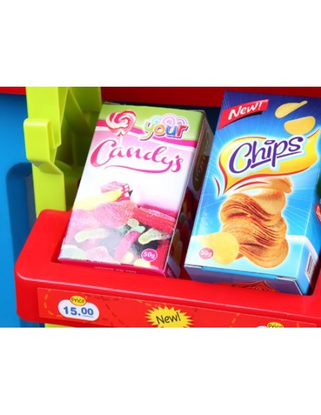 Sklep stragan kasa do zabawy w sklepik wózek