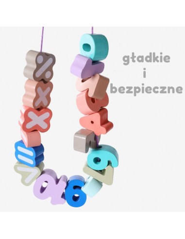 DREWNIANE PUZZLE EDUKACYJNE KLOCKI Alfabet