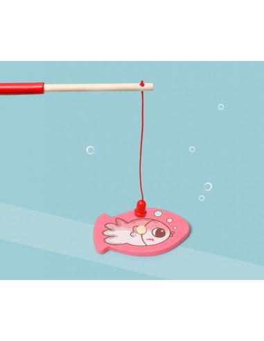 Drewniana UKŁADANKA MONTESSORI rybki kulki