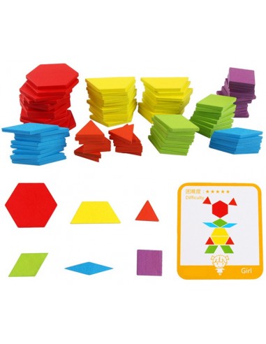 Gra układanka klocki puzzle drewniane Montessori