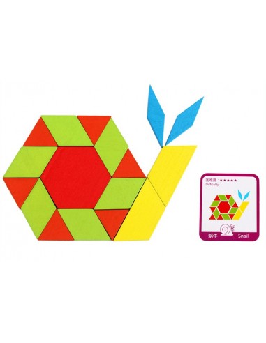 Gra układanka klocki puzzle drewniane Montessori