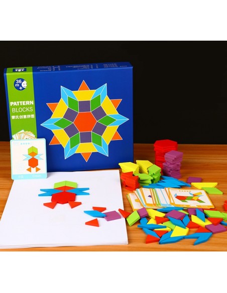 Gra układanka klocki puzzle drewniane Montessori