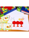 Gra układanka klocki puzzle drewniane Montessori