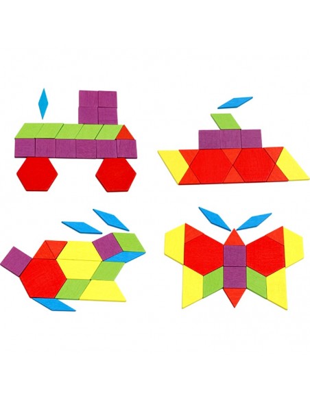 Gra układanka klocki puzzle drewniane Montessori