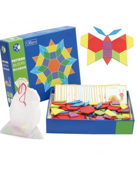 Gra układanka klocki puzzle drewniane Montessori