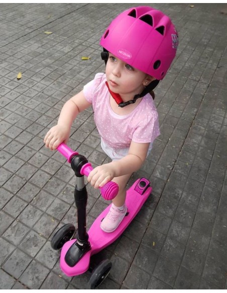 KASK REGULOWANY RÓŻOWY na hulajnoga rolki deskorolka rower 